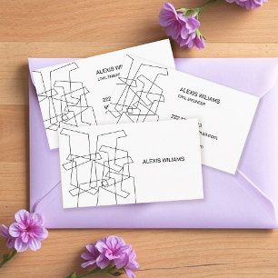 Carte De Visite Moderne géométrique minimaliste Élégant profession