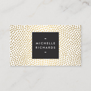 Carte de visite moderne Gold Confetti Designer