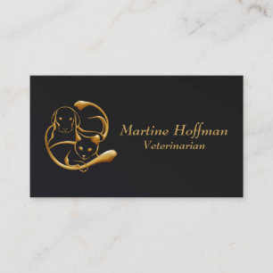 Carte De Visite Moderne. Golden Pets