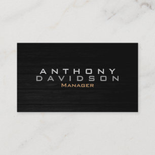 Carte de visite moderne Gras en bois clair noir
