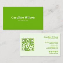 Moderne Gras Lime Vert QR Code Professionnel