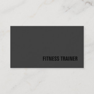 Carte De Visite Moderne Gris Fitness Trainer Sport Épais