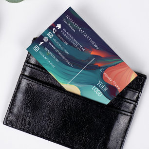 Carte De Visite Moderne I coloré Abstrait 1