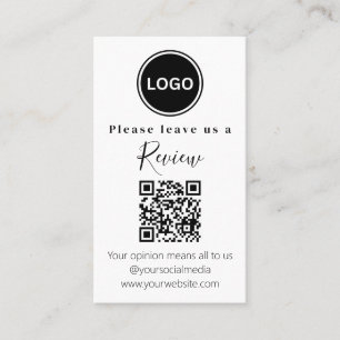 Carte De Visite Moderne   Laissez-nous un commentaire   Code QR