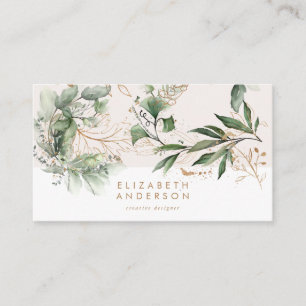 Carte De Visite Moderne Lumière Éclairage Blanc Eucalyptus Entrepr