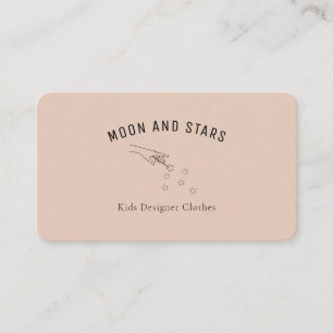 Carte De Visite Moderne, mains avec baguette magique et étoiles,