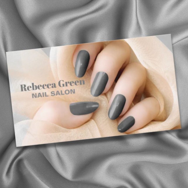 Carte De Visite Moderne Manicuriste À La Mode Nail Artist Nail Sal (Modern Trendy Manicurist Nail Artist Nail Salon Business Card)