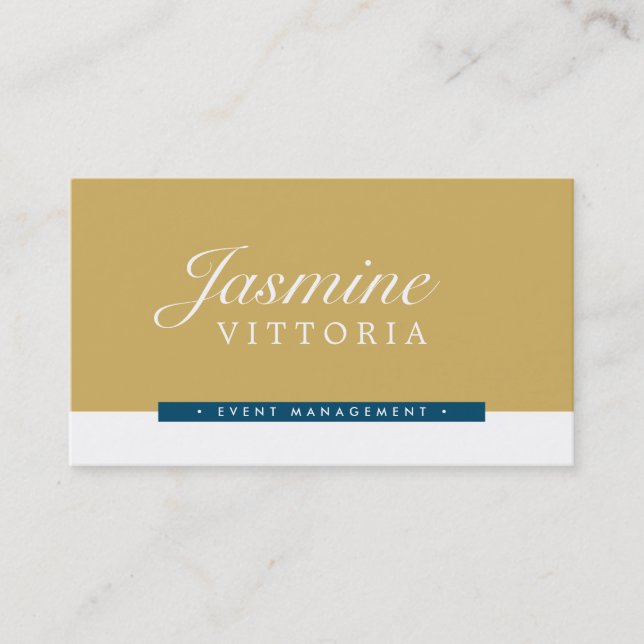 Carte De Visite MODERNE MINIMAL simple couleur noire vieux marine  (Devant)