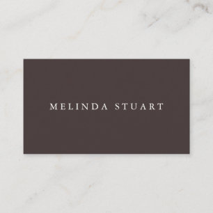 Carte De Visite Moderne minimaliste chic noir et blanc
