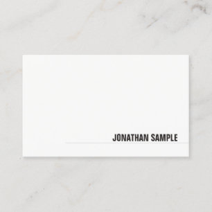 Carte De Visite Moderne minimaliste de bon goût Élégant Nice Plain