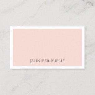 Carte De Visite Moderne minimaliste Design chic Blush rose tendanc
