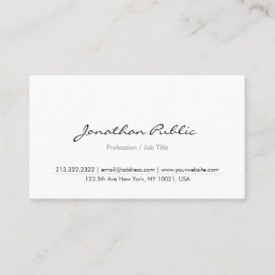 Carte De Visite Moderne minimaliste Élégant Professionnel Simple