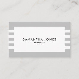 Carte De Visite Moderne minimaliste Gris Gris Blancs Freelancer