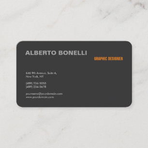 Carte De Visite Moderne minimaliste gris minimaliste professionnel