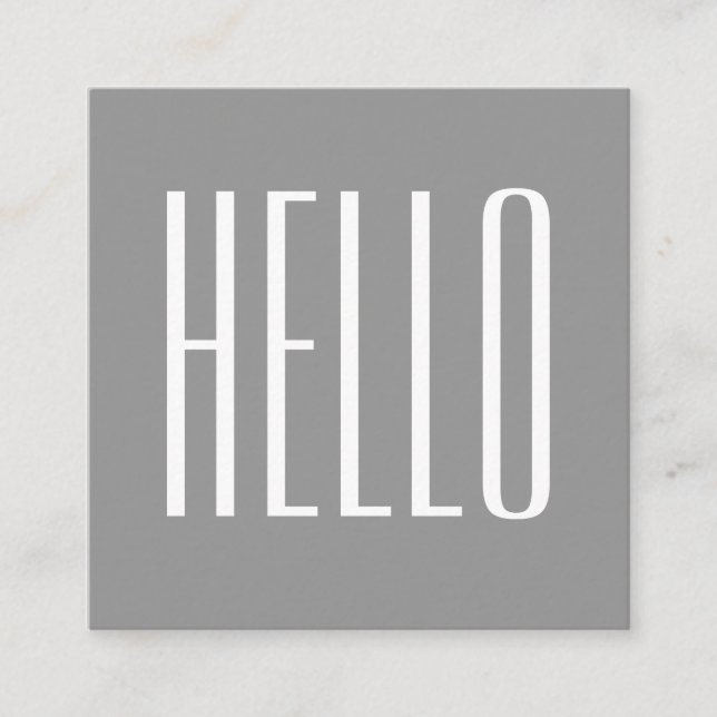 carte de visite moderne minimaliste gris simple et (Devant)