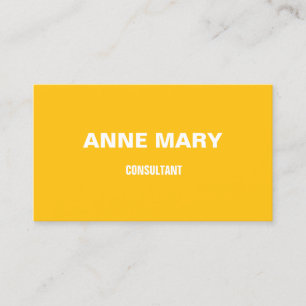 Carte De Visite Moderne minimaliste Jaune Orange Cool professionne