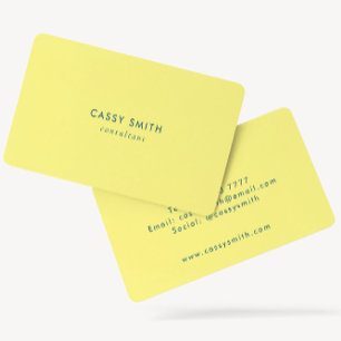 Carte De Visite Moderne minimaliste Jaune Turquoise Purple Profess