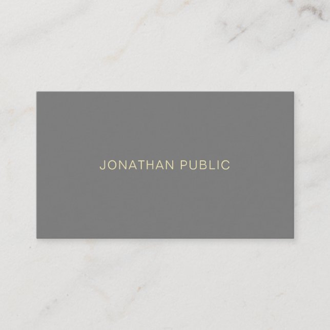 Carte De Visite Moderne minimaliste Modèle professionnel luxe (Devant)