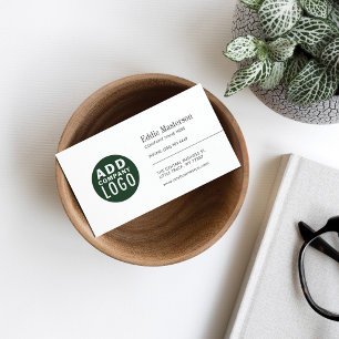 Carte De Visite Moderne minimaliste personnalisé Ajouter votre log