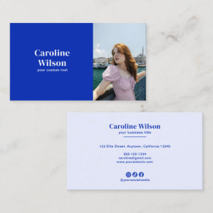 Carte De Visite Moderne minimaliste photo professionnelle Gras ble