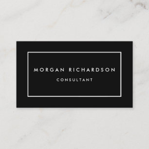 Carte De Visite Moderne minimaliste professionnel élégant noir bla