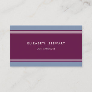 Carte De Visite Moderne minimaliste professionnel Fuchsia et bleu
