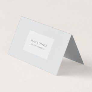 Carte De Visite Moderne Minimaliste Professionnel Gris Simple