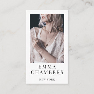 Carte De Visite Moderne minimaliste simple photo professionnelle