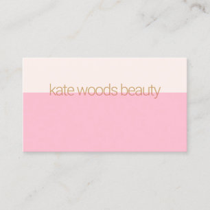 Carte De Visite Moderne minimaliste transparent rose clair