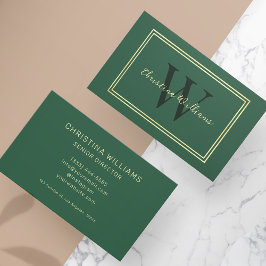 Carte De Visite Moderne minimaliste Unique Simple Monogramme Éléga