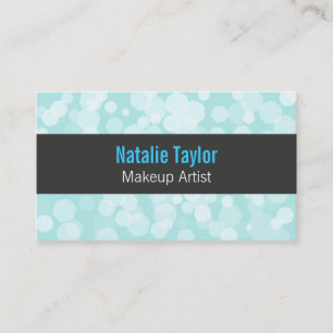 Carte De Visite Moderne, mode, bleu en pastel, maquilleur