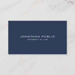 Carte De Visite Moderne modèle élégant avocat juriste bleu marine