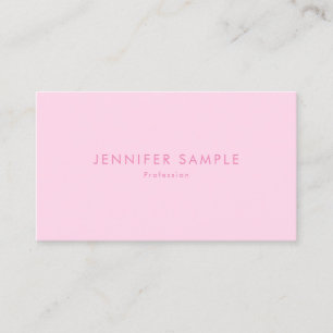 Carte De Visite Moderne modèle simple professionnel rose tendance