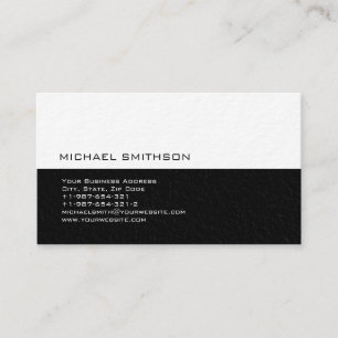 Carte de visite moderne moderne noir blanc gris