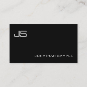 Carte De Visite Moderne Monogramme Design simple Plat tendance
