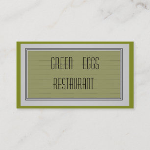 Carte de visite moderne Moss Green