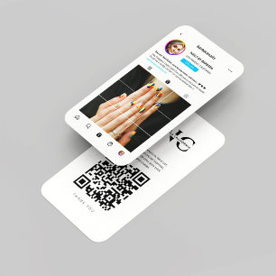 Carte De Visite Moderne Nail Artist Nails Beauté Salon Instagram