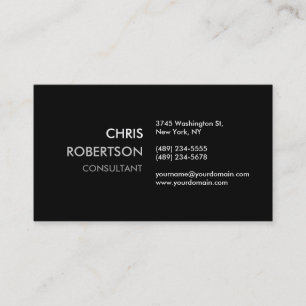 Carte de visite moderne noir blanc attrayant
