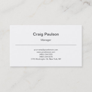 Carte de visite moderne Noir Blanc tendance