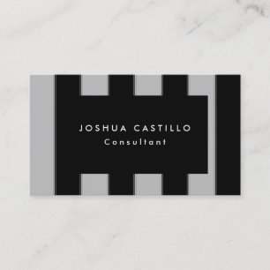 Carte De Visite Moderne Noir Gris Gris Gris Gris Gris Professionne