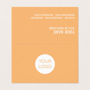 Carte De Visite Moderne Orange Professional avec logo