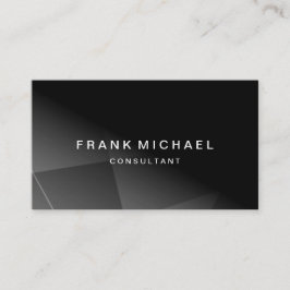 Carte De Visite Moderne personnalisé QR Code Consultant Noir Simpl