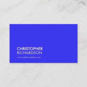Carte De Visite MODERNE PROFESSIONNEL Bleu Lumineux