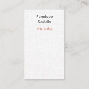 Carte De Visite Moderne Professionnel Design Calligraphie Lin