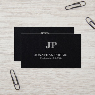 Carte De Visite Moderne professionnel élégant Premium Noir Luxe