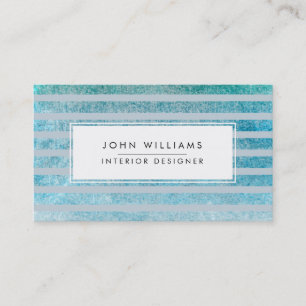 Carte De Visite Moderne professionnel élégant rayé chic