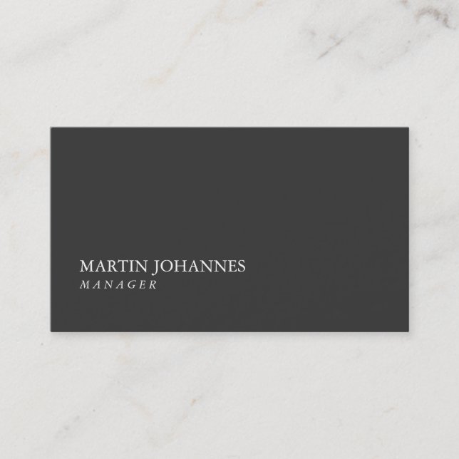 Carte de visite moderne professionnel gris clair (Devant)