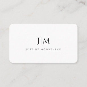 Carte De Visite Moderne Professionnel Simple Monogramme Minimalist