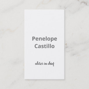 Carte De Visite Moderne Professionnelle Simple Design Calligraphie