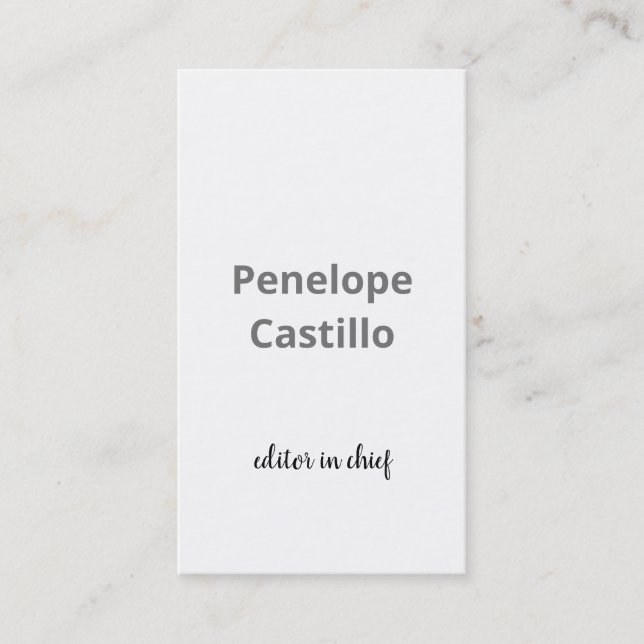 Carte De Visite Moderne Professionnelle Simple Design Calligraphie (Devant)